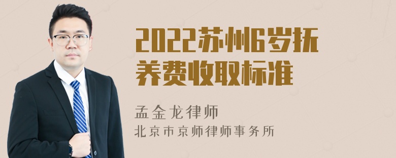 2022苏州6岁抚养费收取标准