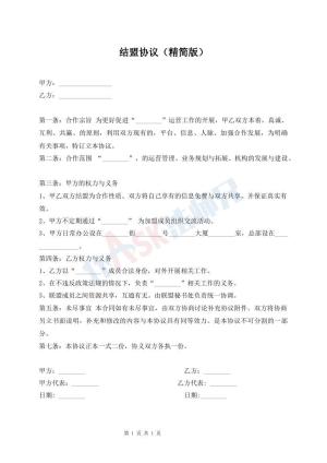 结盟协议（精简版）