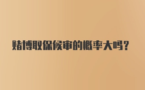 赌博取保候审的概率大吗？