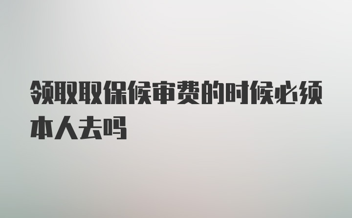 领取取保候审费的时候必须本人去吗