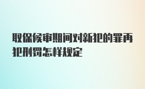 取保候审期间对新犯的罪再犯刑罚怎样规定