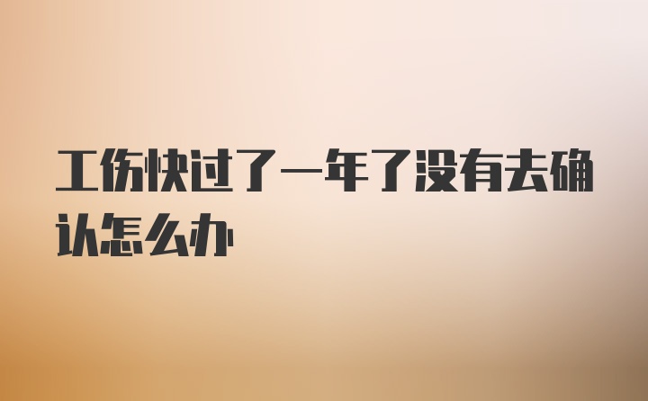 工伤快过了一年了没有去确认怎么办