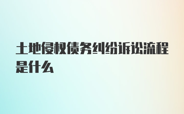 土地侵权债务纠纷诉讼流程是什么