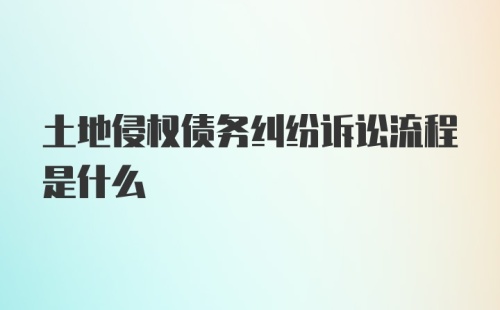 土地侵权债务纠纷诉讼流程是什么