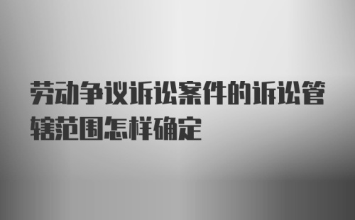 劳动争议诉讼案件的诉讼管辖范围怎样确定