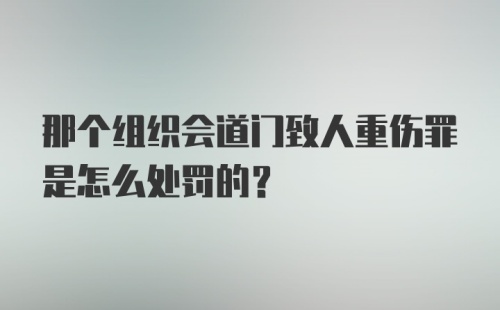 那个组织会道门致人重伤罪是怎么处罚的？