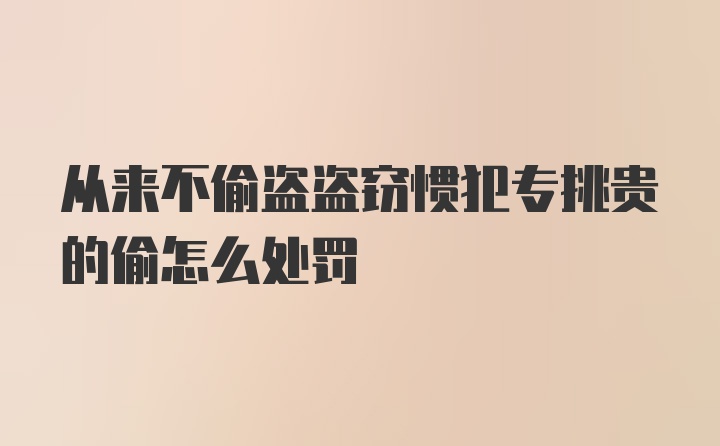 从来不偷盗盗窃惯犯专挑贵的偷怎么处罚