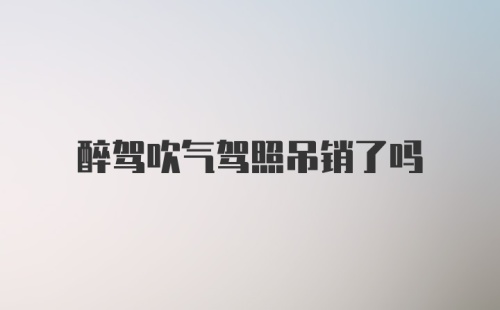 醉驾吹气驾照吊销了吗