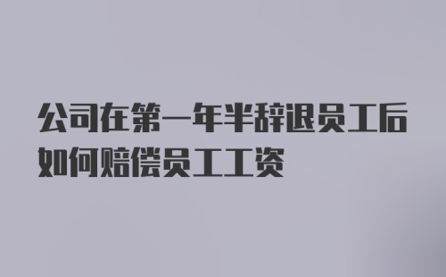 公司在第一年半辞退员工后如何赔偿员工工资