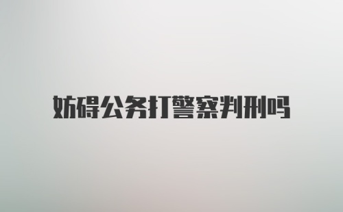 妨碍公务打警察判刑吗