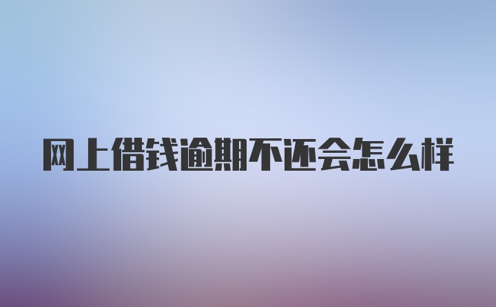 网上借钱逾期不还会怎么样