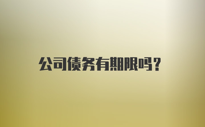 公司债务有期限吗？