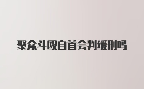 聚众斗殴自首会判缓刑吗