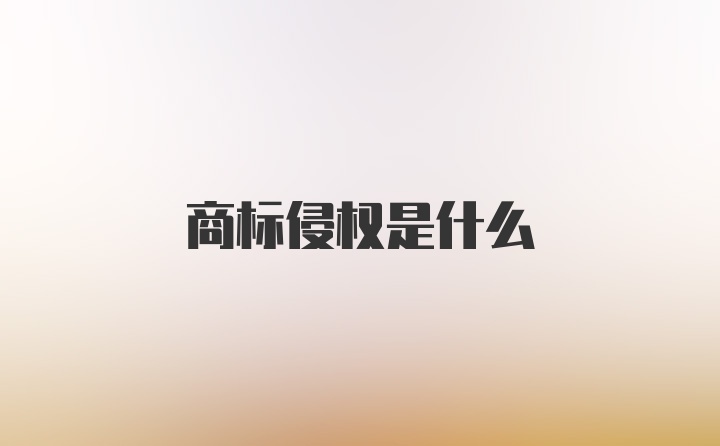 商标侵权是什么