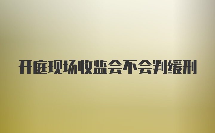 开庭现场收监会不会判缓刑