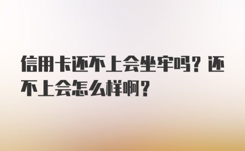 信用卡还不上会坐牢吗？还不上会怎么样啊？