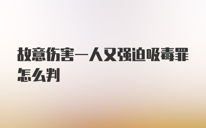 故意伤害一人又强迫吸毒罪怎么判