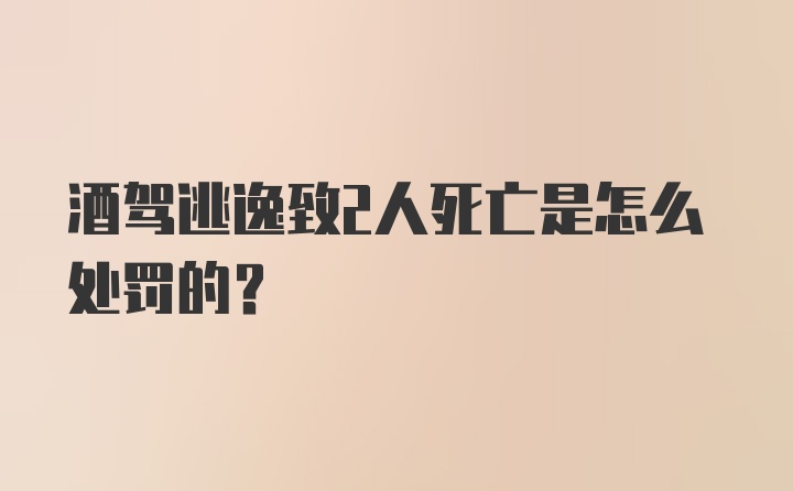 酒驾逃逸致2人死亡是怎么处罚的？