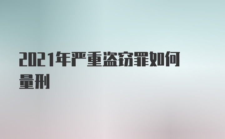 2021年严重盗窃罪如何量刑