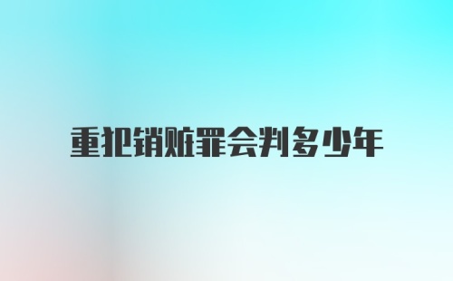 重犯销赃罪会判多少年