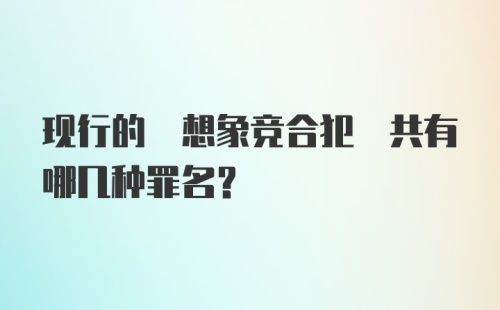 现行的 想象竞合犯 共有哪几种罪名？