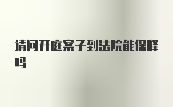 请问开庭案子到法院能保释吗