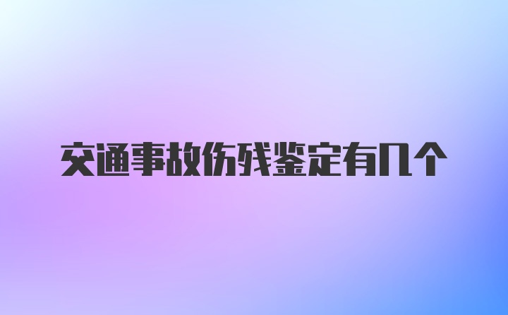 交通事故伤残鉴定有几个