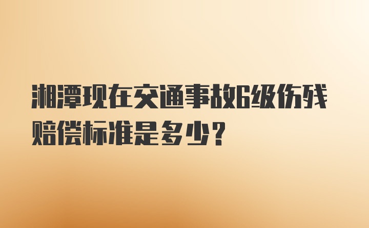 湘潭现在交通事故6级伤残赔偿标准是多少？