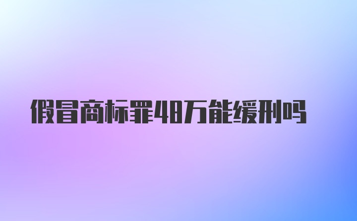 假冒商标罪48万能缓刑吗