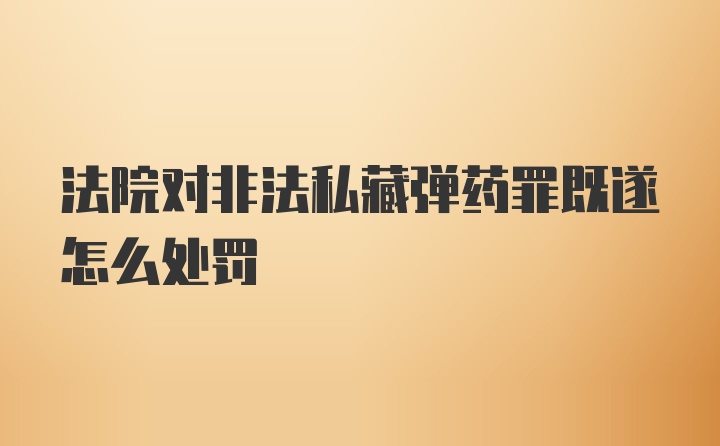 法院对非法私藏弹药罪既遂怎么处罚