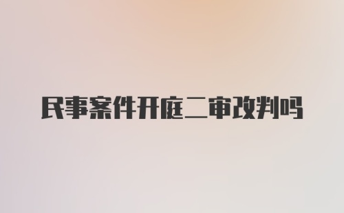 民事案件开庭二审改判吗