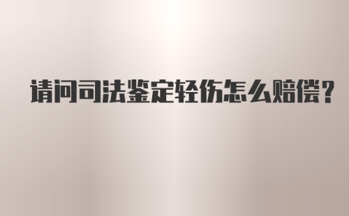 请问司法鉴定轻伤怎么赔偿？