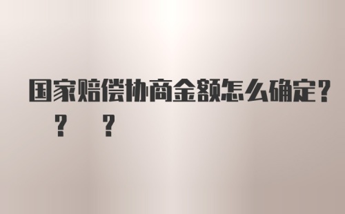 国家赔偿协商金额怎么确定? ? ?