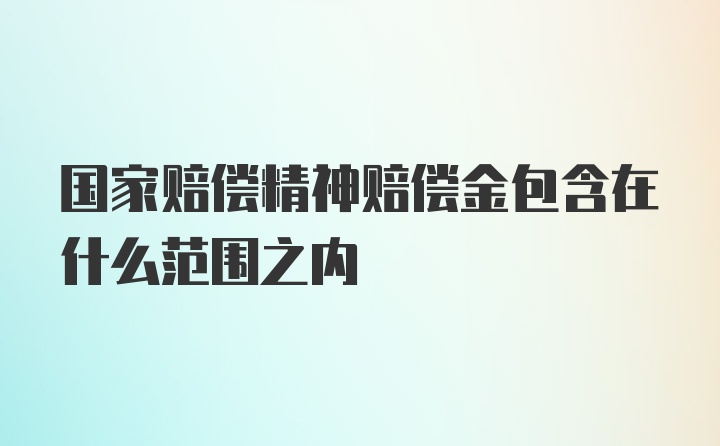 国家赔偿精神赔偿金包含在什么范围之内