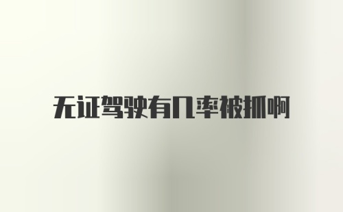 无证驾驶有几率被抓啊