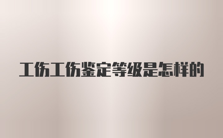 工伤工伤鉴定等级是怎样的