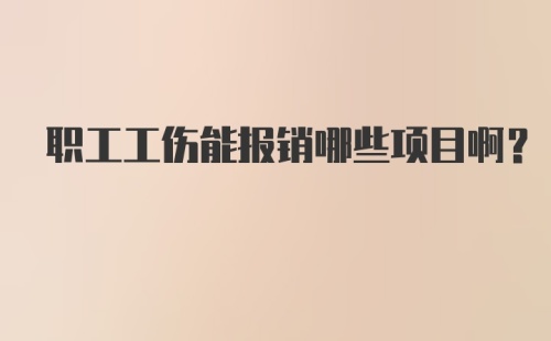 职工工伤能报销哪些项目啊？