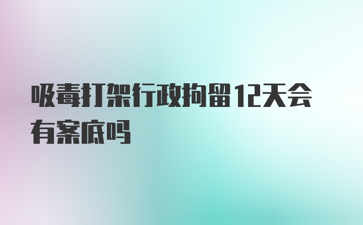 吸毒打架行政拘留12天会有案底吗