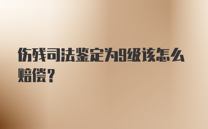 伤残司法鉴定为9级该怎么赔偿？