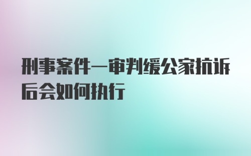 刑事案件一审判缓公家抗诉后会如何执行