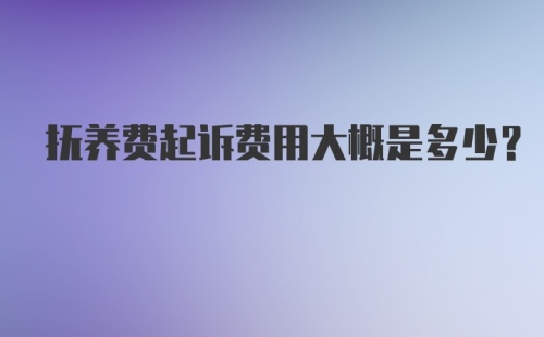 抚养费起诉费用大概是多少？