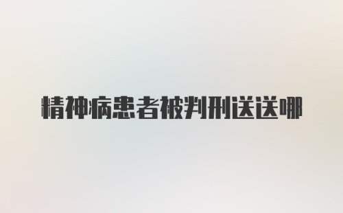 精神病患者被判刑送送哪