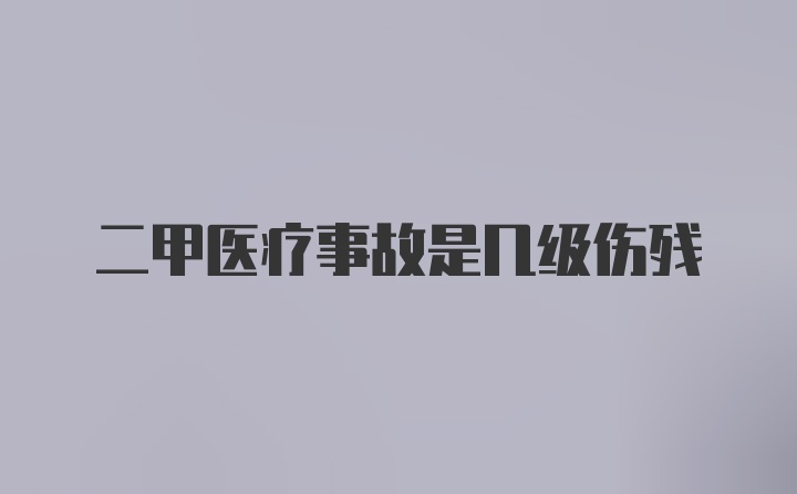 二甲医疗事故是几级伤残