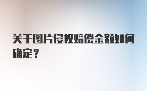 关于图片侵权赔偿金额如何确定？