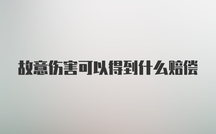 故意伤害可以得到什么赔偿