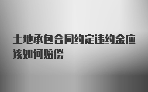 土地承包合同约定违约金应该如何赔偿