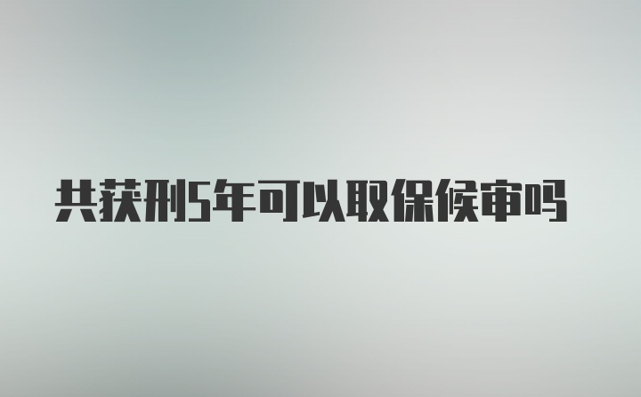 共获刑5年可以取保候审吗