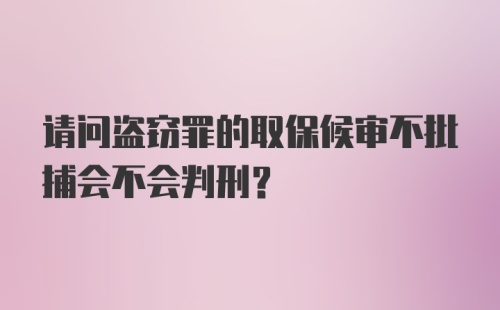 请问盗窃罪的取保候审不批捕会不会判刑？