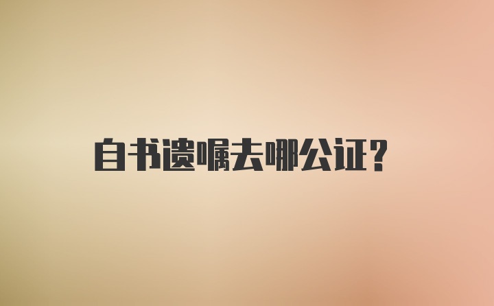 自书遗嘱去哪公证？