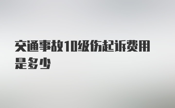 交通事故10级伤起诉费用是多少